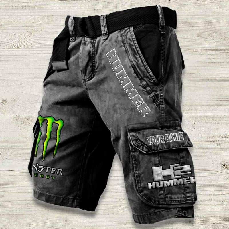Sportswearmerch H2 Hummer Car Car Denim Short For Fan