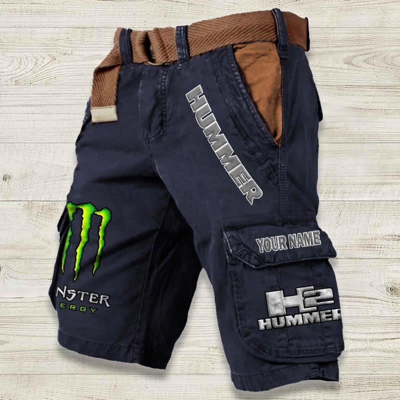 Sportswearmerch H2 Hummer Car Car Denim Short For Fan