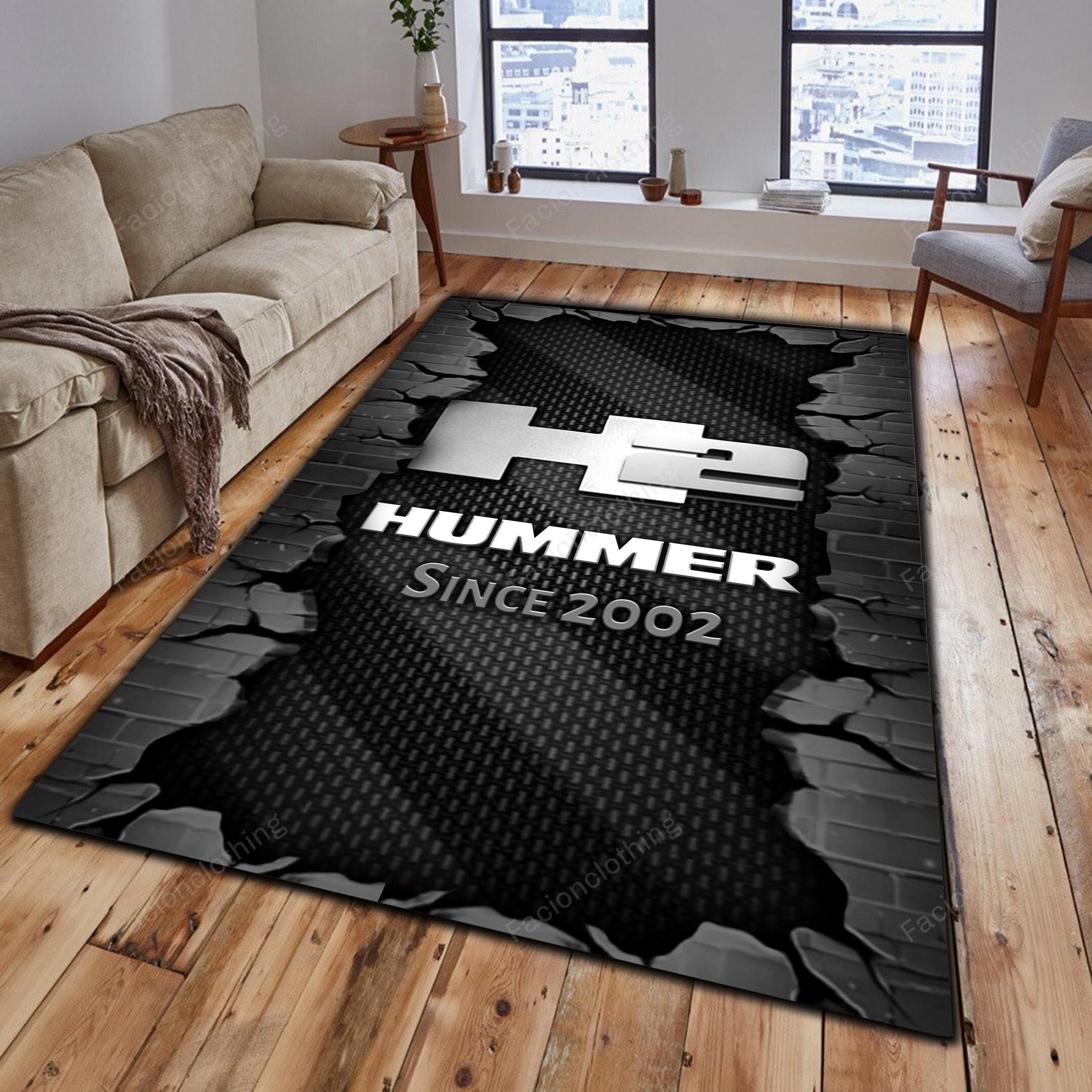 Sportswearmerch H2 Hummer Car Personalized Rug For Fan