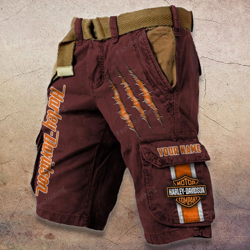 Sportswearmerch Harley-Davidson Motorcycle Denim Short For Fan