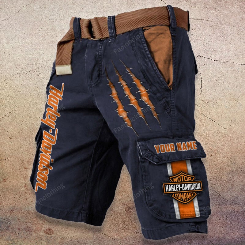 Sportswearmerch Harley-Davidson Motorcycle Denim Short For Fan