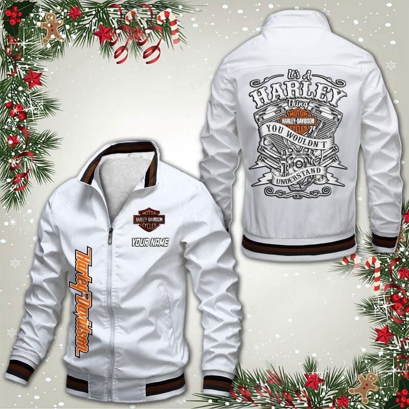 Sportswearmerch Harley-Davidson Motorcycle Personalized Bomber Jacket For Fan