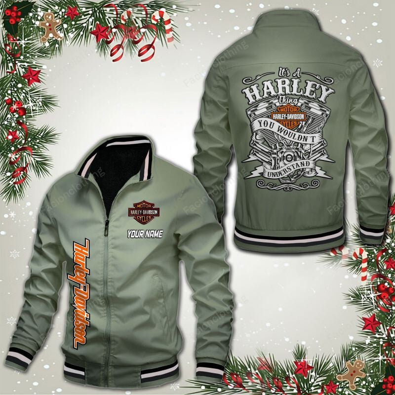 Sportswearmerch Harley-Davidson Motorcycle Personalized Bomber Jacket For Fan