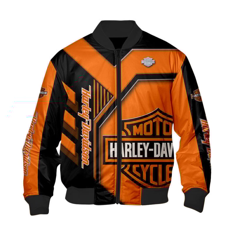 Sportswearmerch Harley Davidson Motorcycle Personalized Fashion Bomber Jacket For Fan