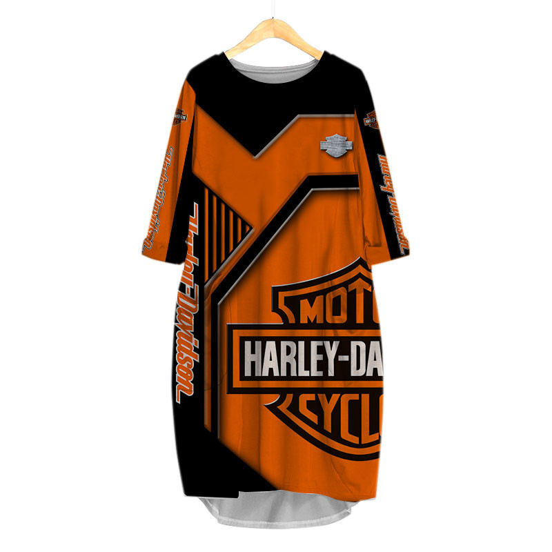 Sportswearmerch Harley Davidson Motorcycle Personalized Fashion Pocket Dress For Fan
