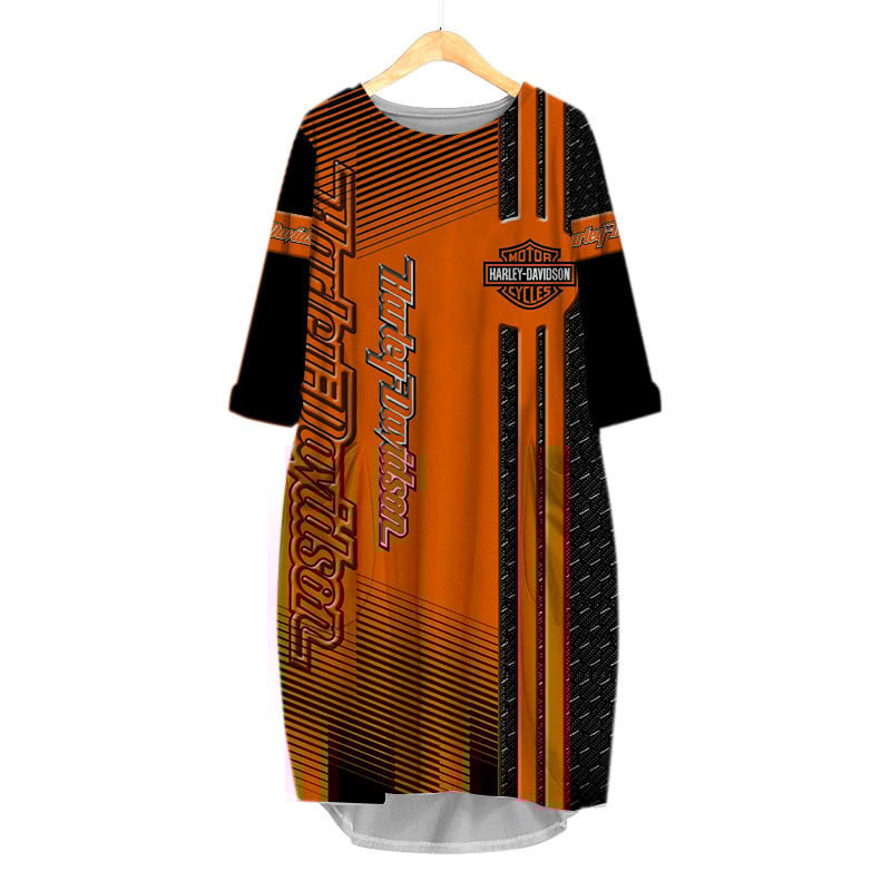 Sportswearmerch Harley Davidson Motorcycle Personalized Fashion Pocket Dress For Fan
