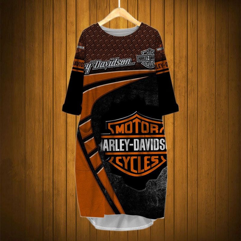 Sportswearmerch Harley Davidson Motorcycle Personalized Fashion Pocket Dress For Fan