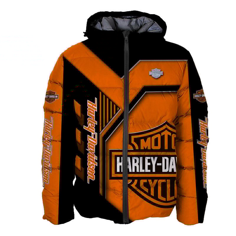 Sportswearmerch Harley Davidson Motorcycle Personalized Fashion Puffer Jacket For Fan