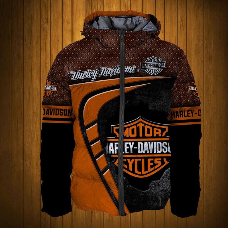 Sportswearmerch Harley Davidson Motorcycle Personalized Fashion Puffer Jacket For Fan