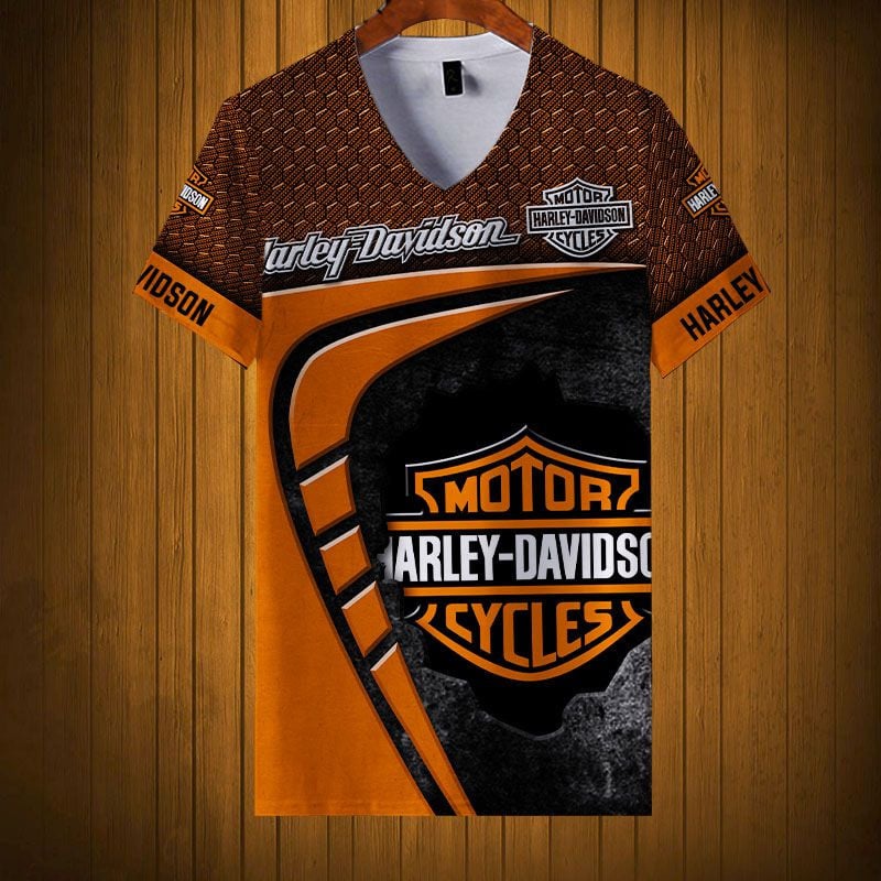Sportswearmerch Harley Davidson Motorcycle Personalized Fashion V-neck Women T-shirt For Fan
