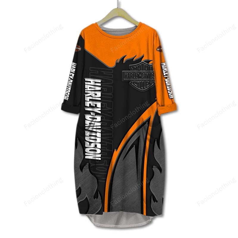 Sportswearmerch Harley-Davidson Motorcycle Personalized Pocket Dress For Fan