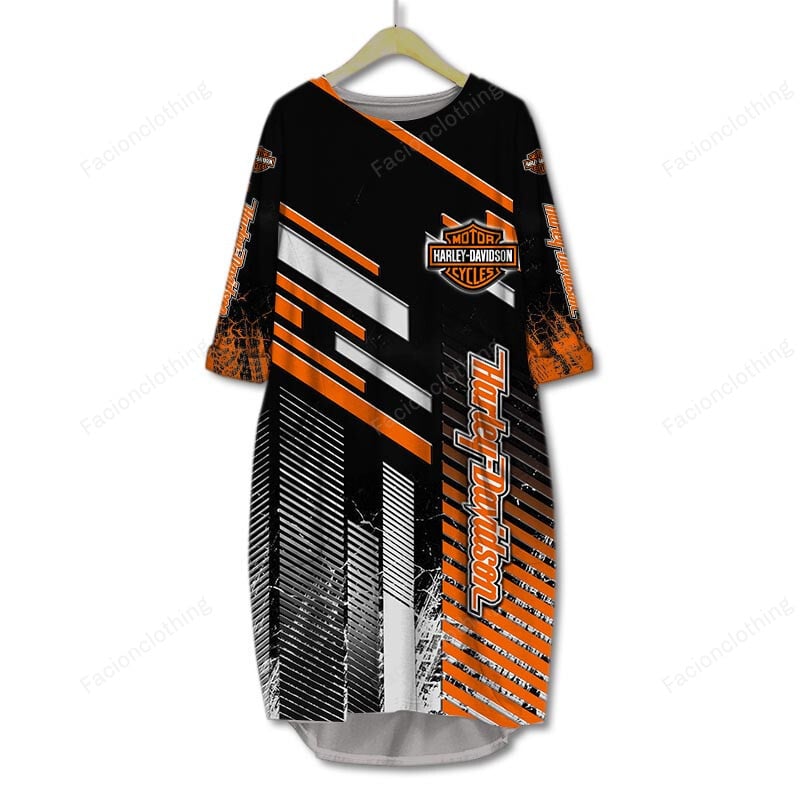 Sportswearmerch Harley-Davidson Motorcycle Personalized Pocket Dress For Fan