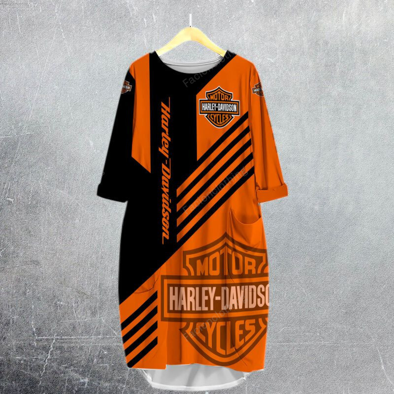 Sportswearmerch Harley Davidson Motorcycle Personalized Pocket Dress For Fan