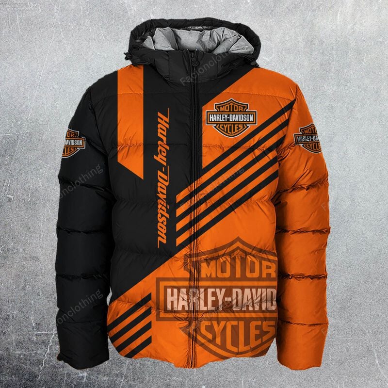 Sportswearmerch Harley Davidson Motorcycle Personalized Puffer Jacket For Fan