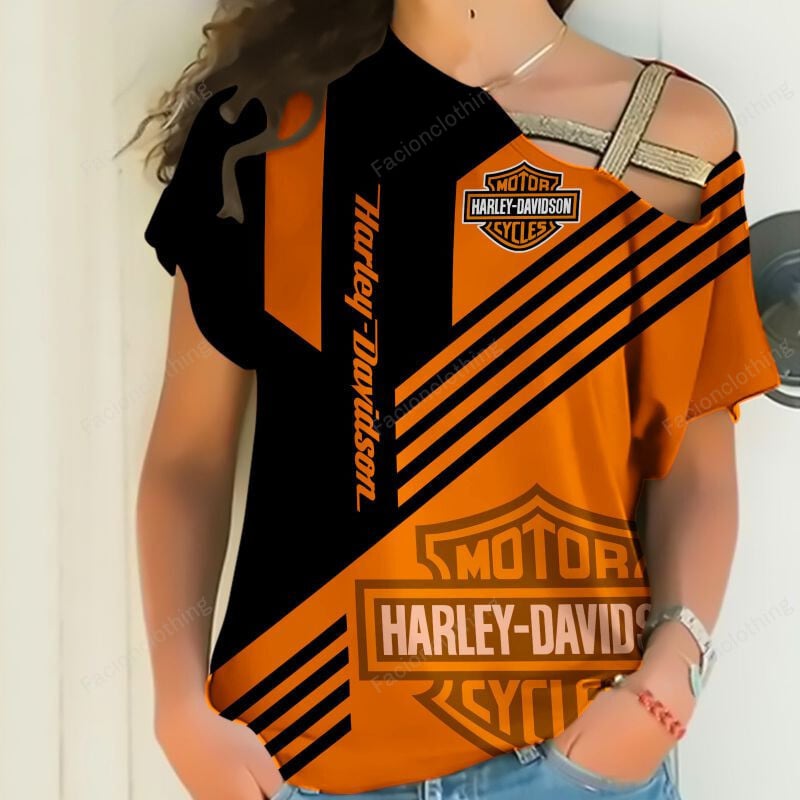 Sportswearmerch Harley Davidson Motorcycle Personalized Strapless Short Sleeve For Fan
