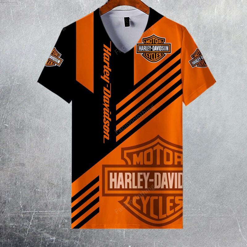 Sportswearmerch Harley Davidson Motorcycle Personalized V-neck Women For Fan
