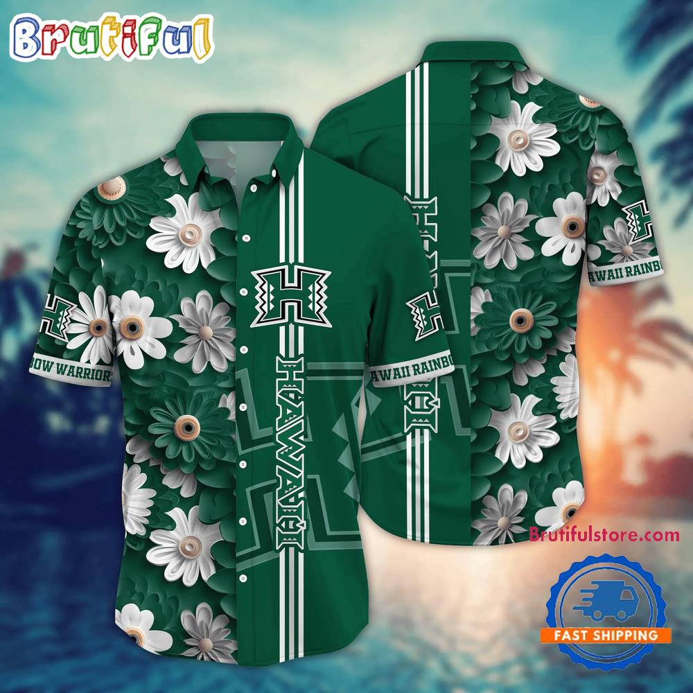 Sportswearmerch Hawai'i Rainbow Warriors NCAA Flower Summer Personalized Hawaiian Shirt For Fan