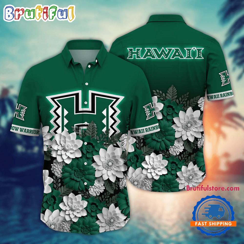Sportswearmerch Hawai'i Rainbow Warriors NCAA Flower Tropical Summer Beach Hawaiian Shirt For Fan