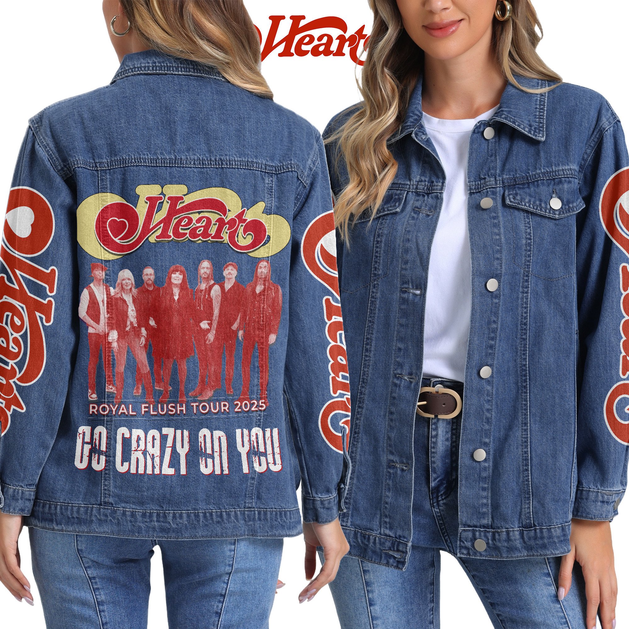 Sportswearmerch Heart Denim Jacket Gift For Fans