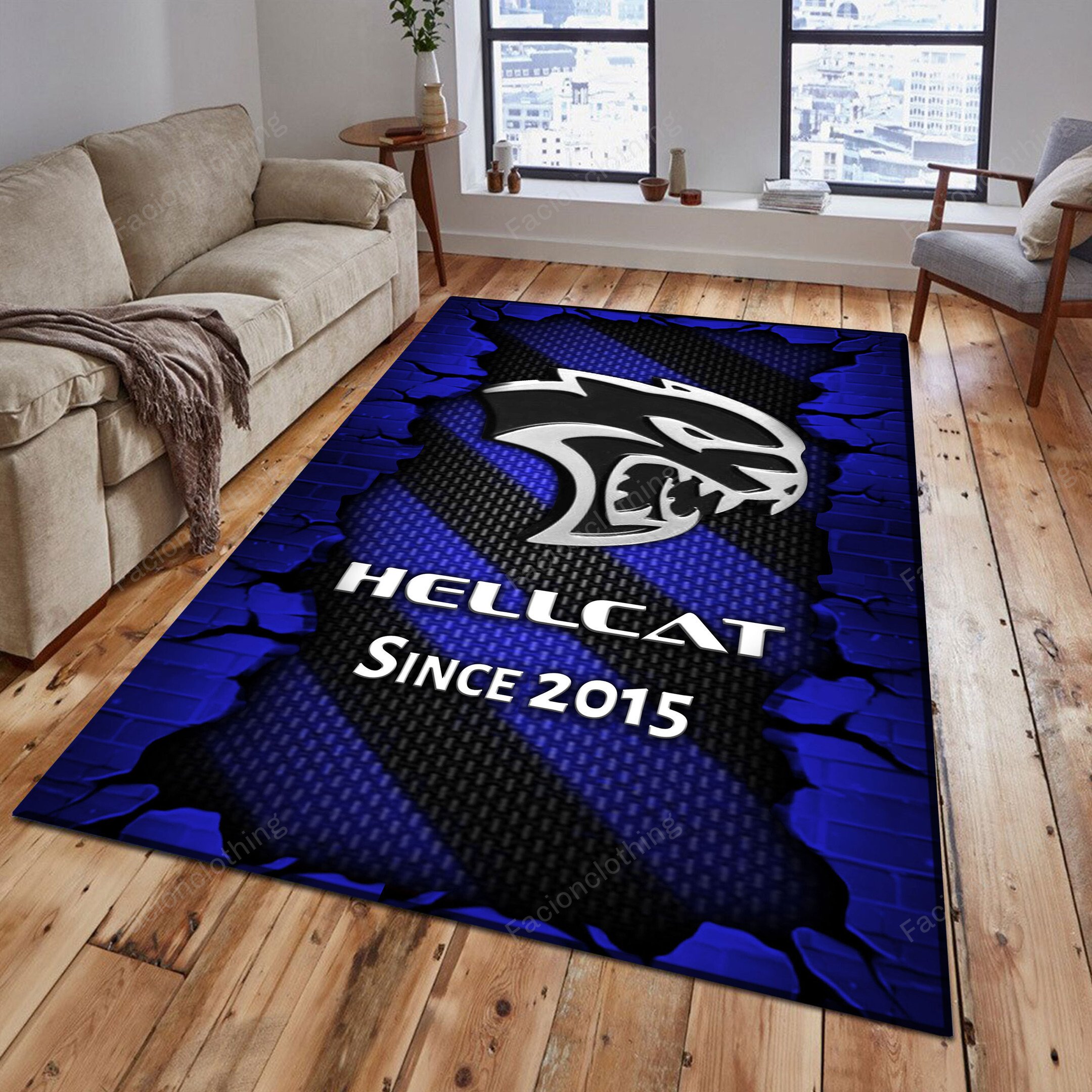 Sportswearmerch Hellcat Car Personalized Rug For Fan