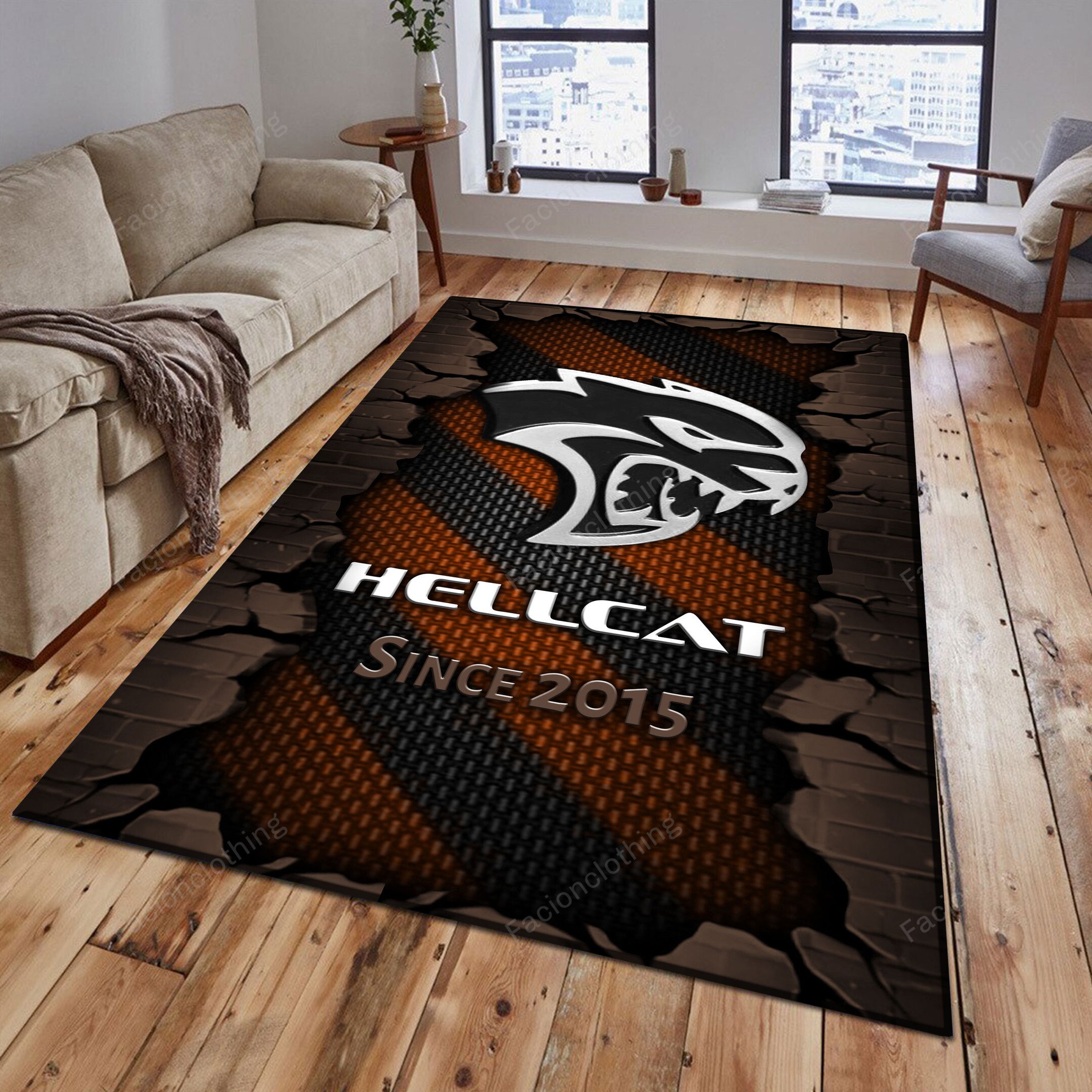 Sportswearmerch Hellcat Car Personalized Rug For Fan
