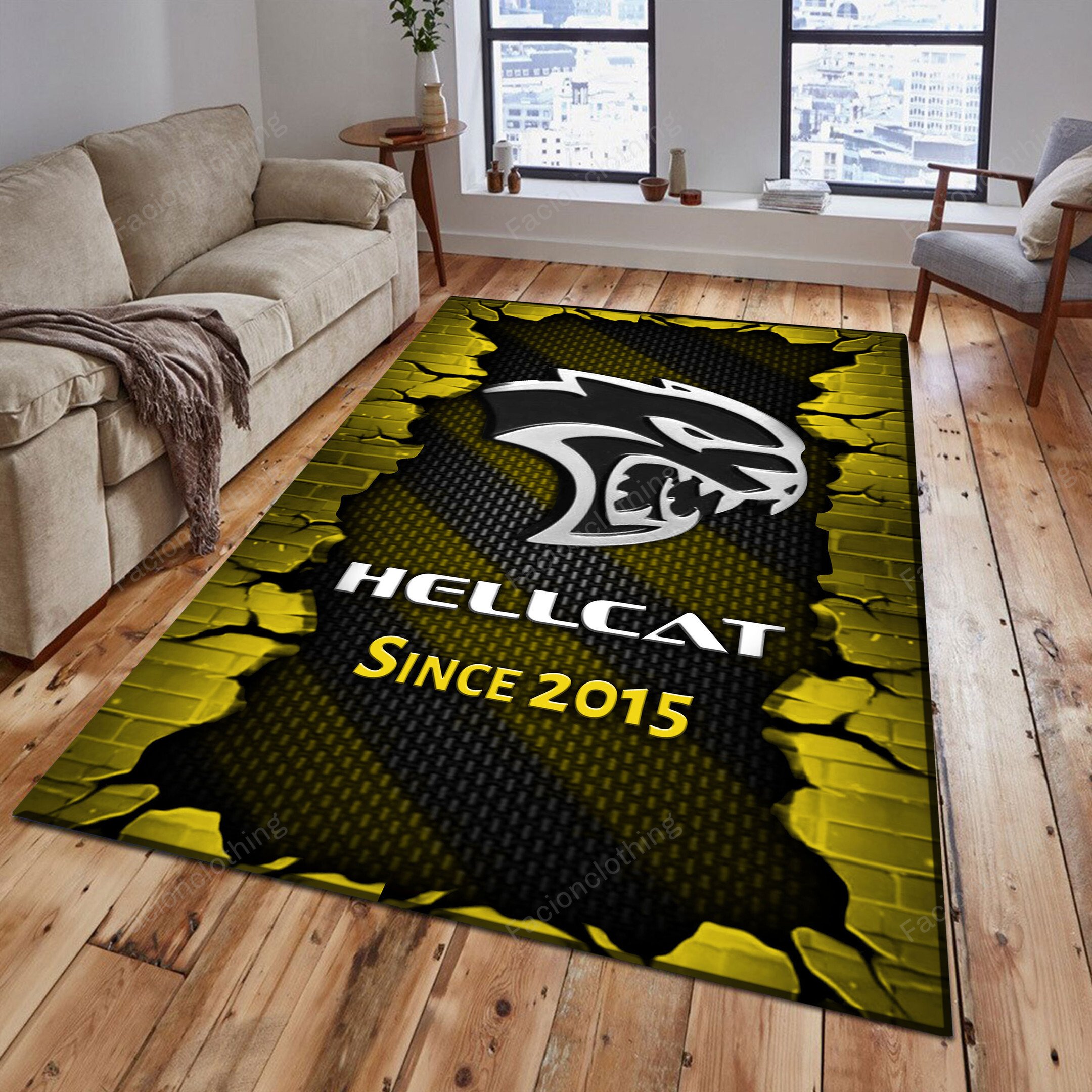 Sportswearmerch Hellcat Car Personalized Rug For Fan