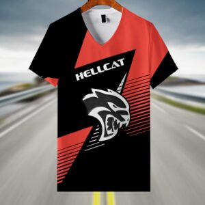 Sportswearmerch Hellcat Car V-neck Women T-shirt For Fan