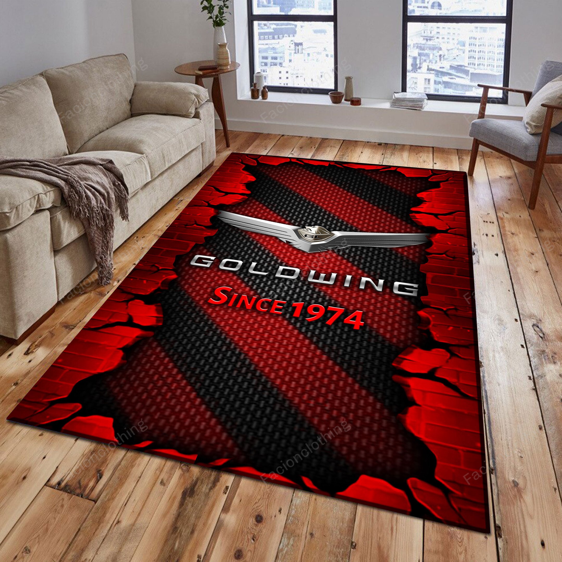 Sportswearmerch Honda Goldwing Car Personalized Rug For Fan