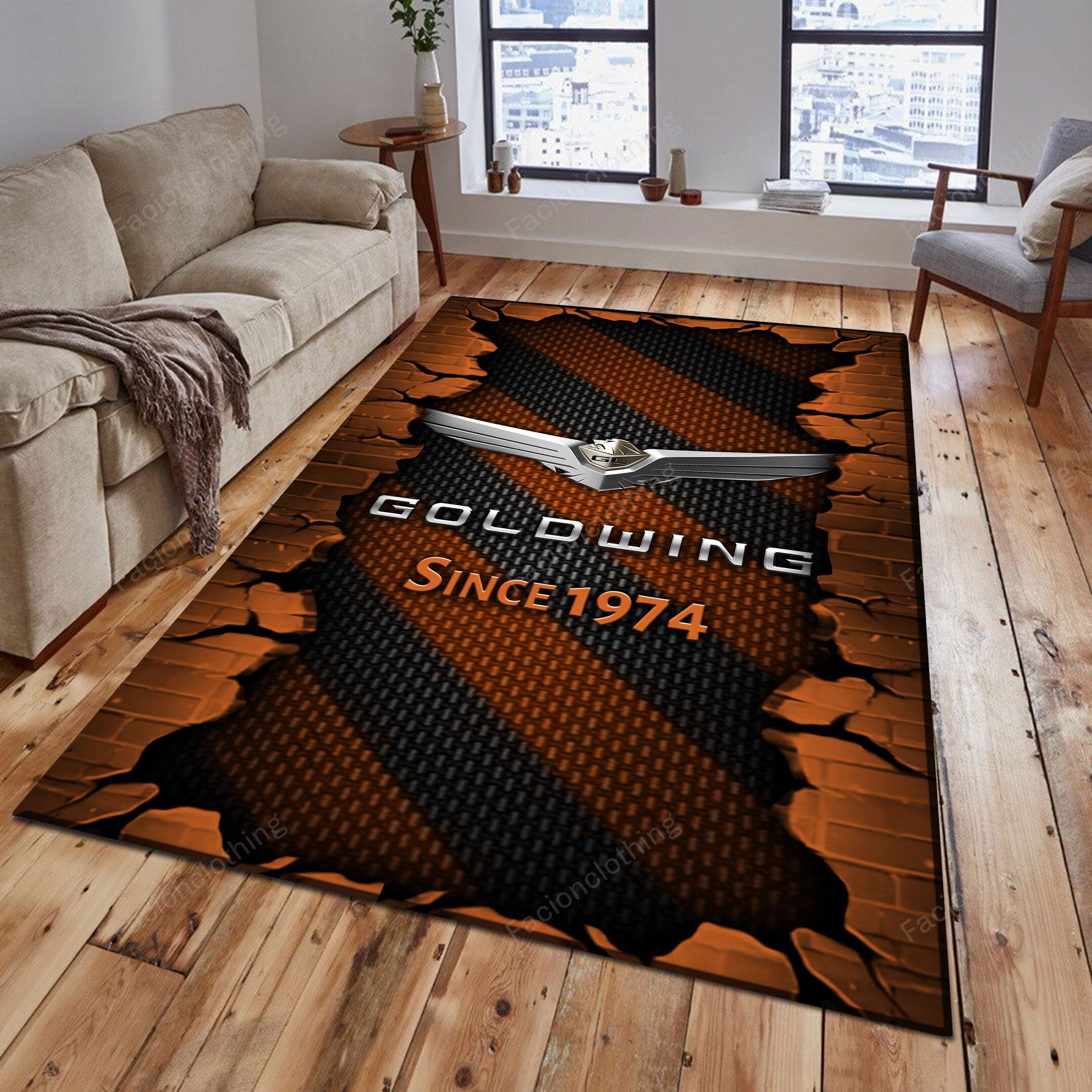 Sportswearmerch Honda Goldwing Car Personalized Rug For Fan