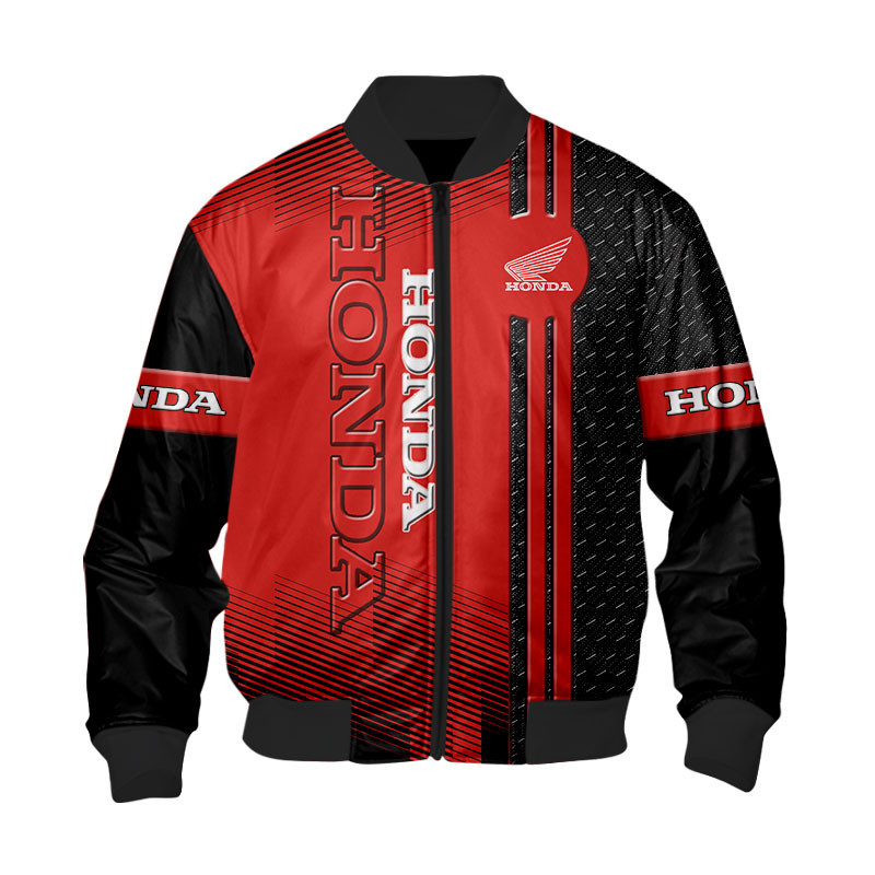 Sportswearmerch Honda Motorcycle Personalized Fashion Bomber Jacket For Fan