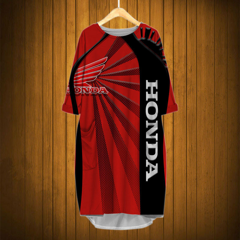 Sportswearmerch Honda Motorcycle Personalized Fashion Pocket Dress For Fan