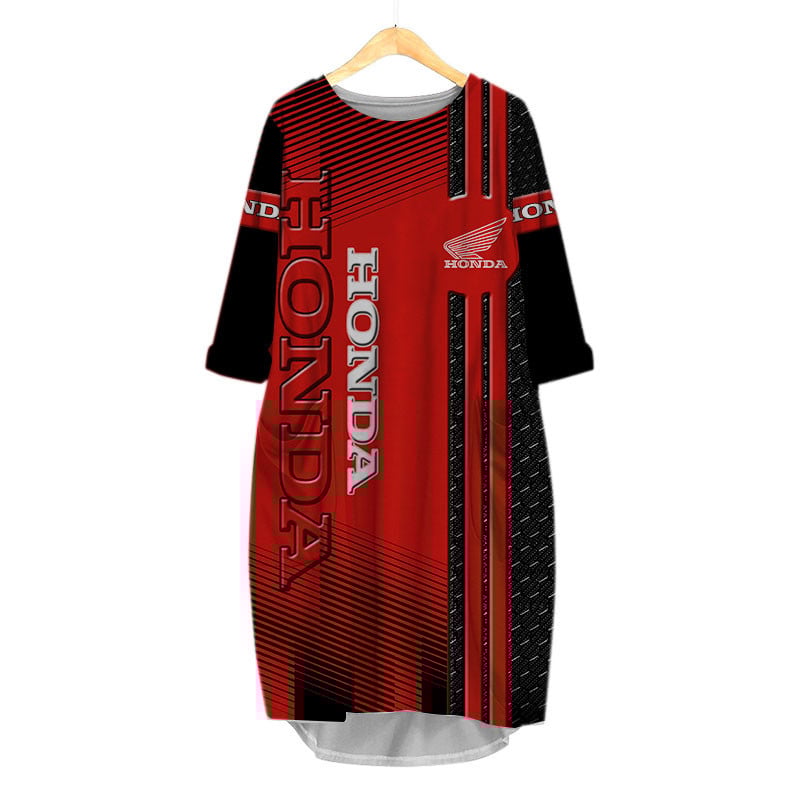 Sportswearmerch Honda Motorcycle Personalized Fashion Pocket Dress For Fan
