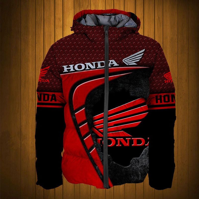 Sportswearmerch Honda Motorcycle Personalized Fashion Puffer Jacket For Fan