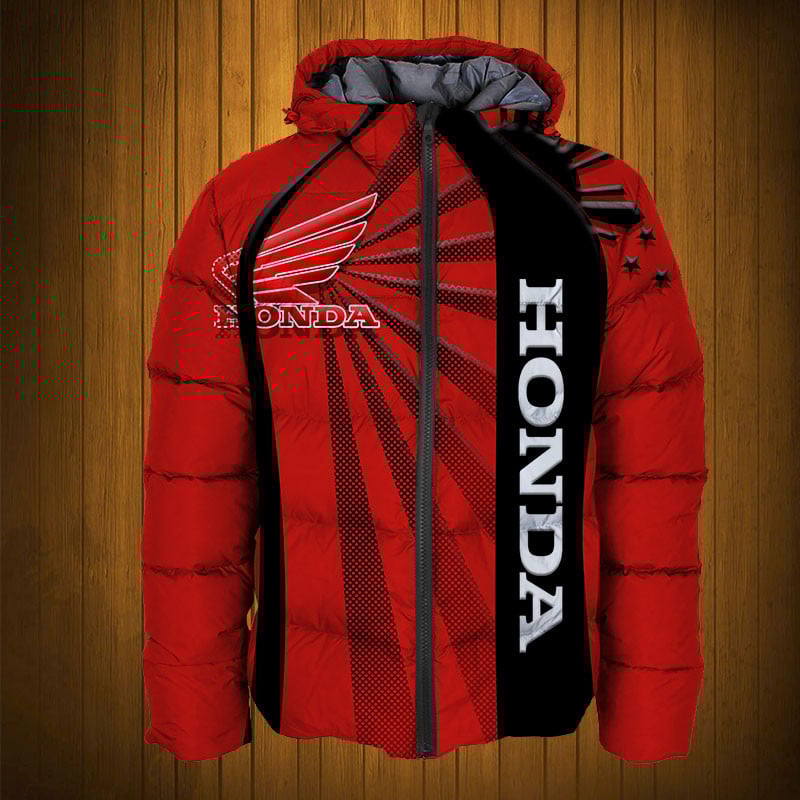 Sportswearmerch Honda Motorcycle Personalized Fashion Puffer Jacket For Fan