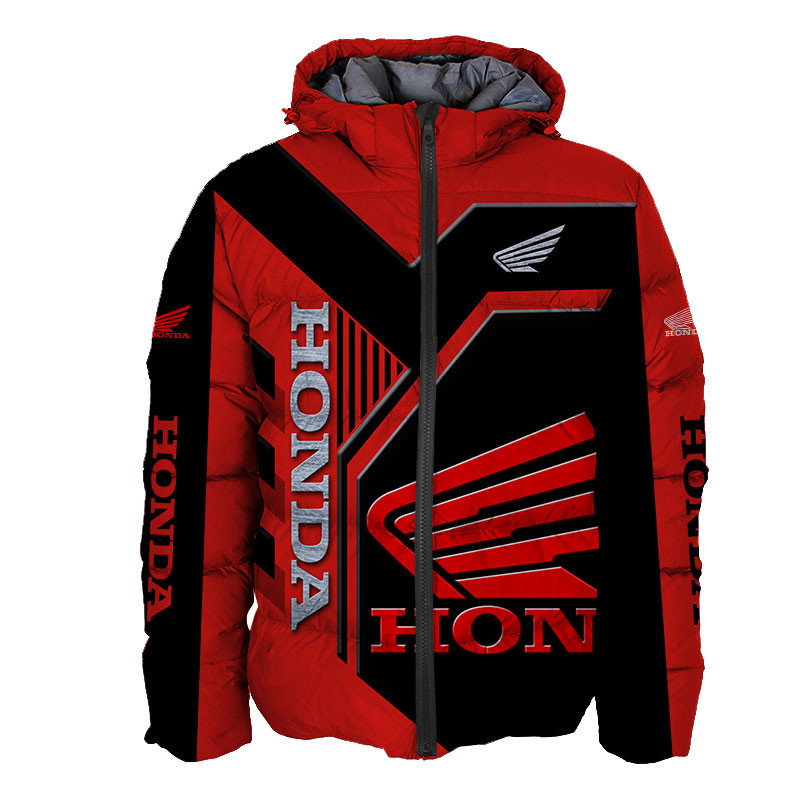 Sportswearmerch Honda Motorcycle Personalized Fashion Puffer Jacket For Fan