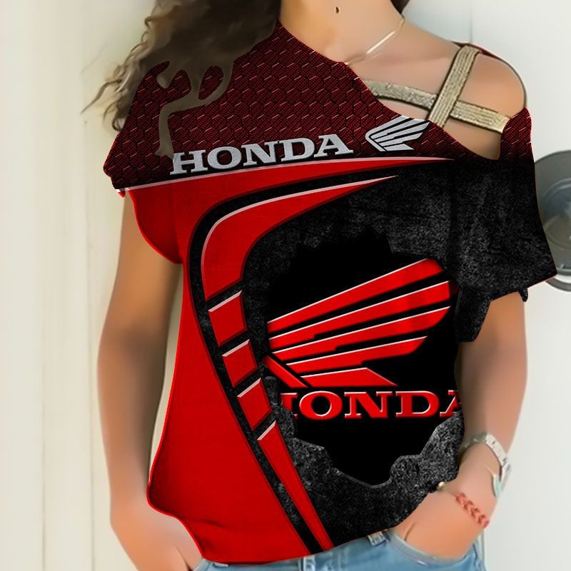 Sportswearmerch Honda Motorcycle Personalized Fashion Strapless Short Sleeve For Fan