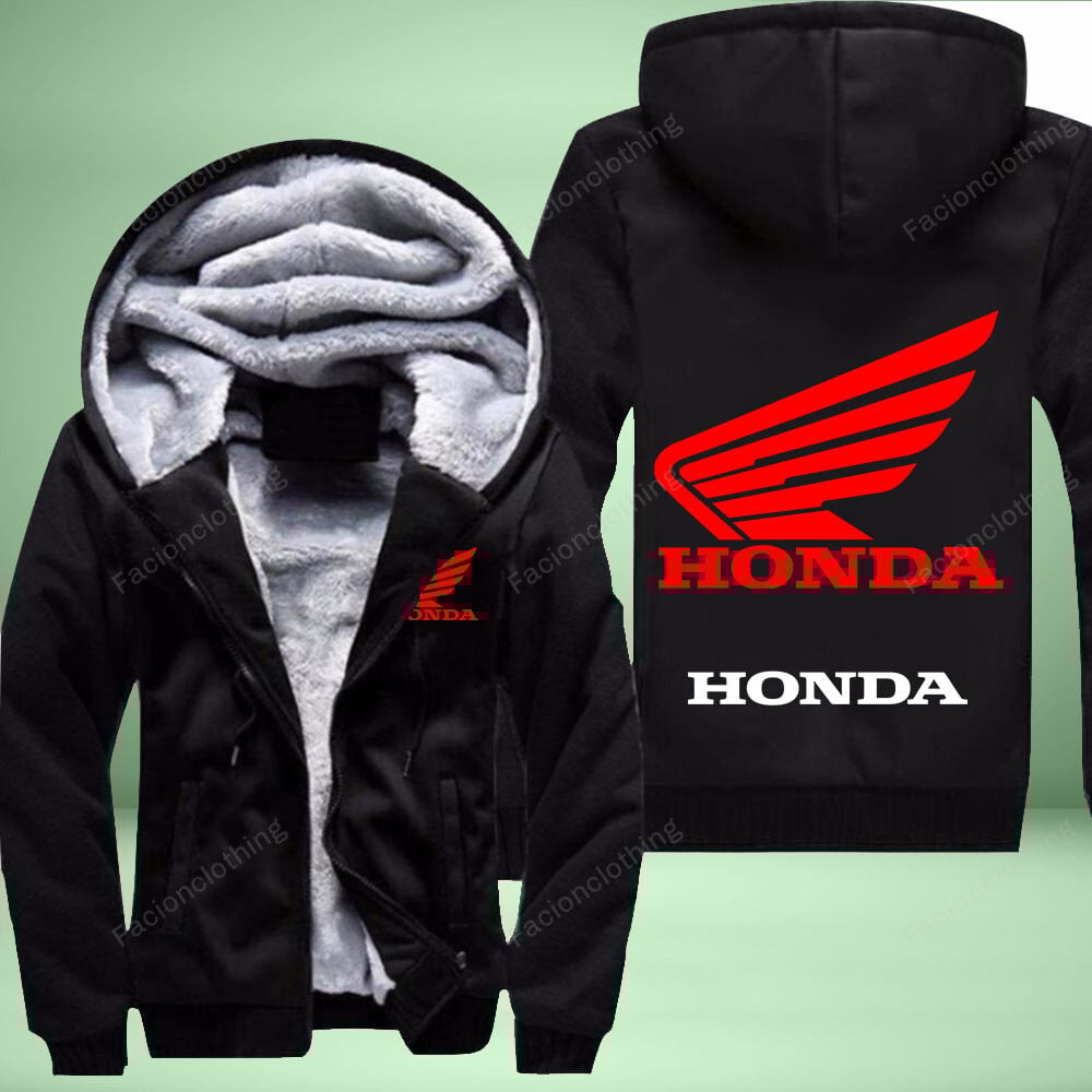 Sportswearmerch Honda Motorcycle Personalized Fleece Zip Hoodie Jacket For Fan