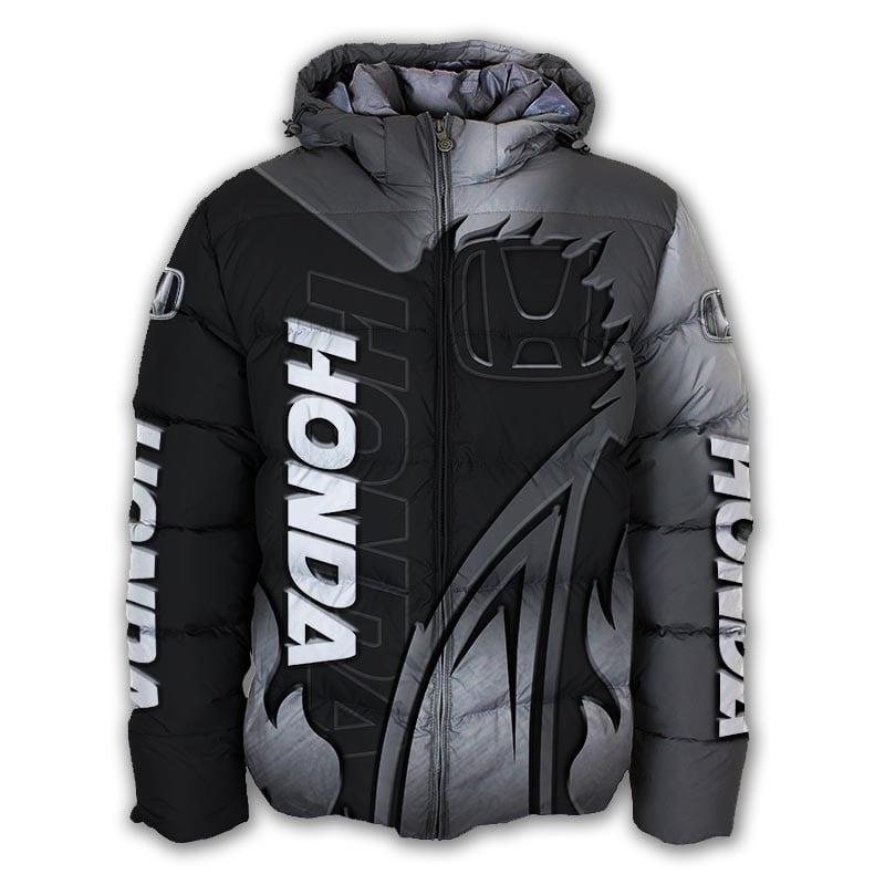 Sportswearmerch Honda Motorcycle Personalized Puffer Jacket For Fan