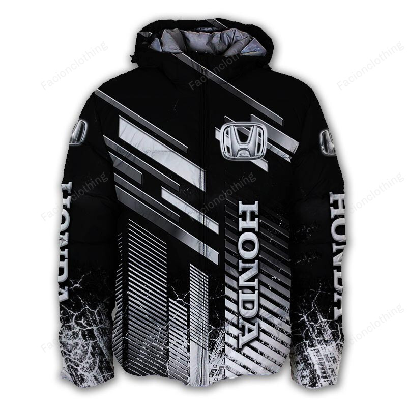 Sportswearmerch Honda Motorcycle Personalized Puffer Jacket For Fan