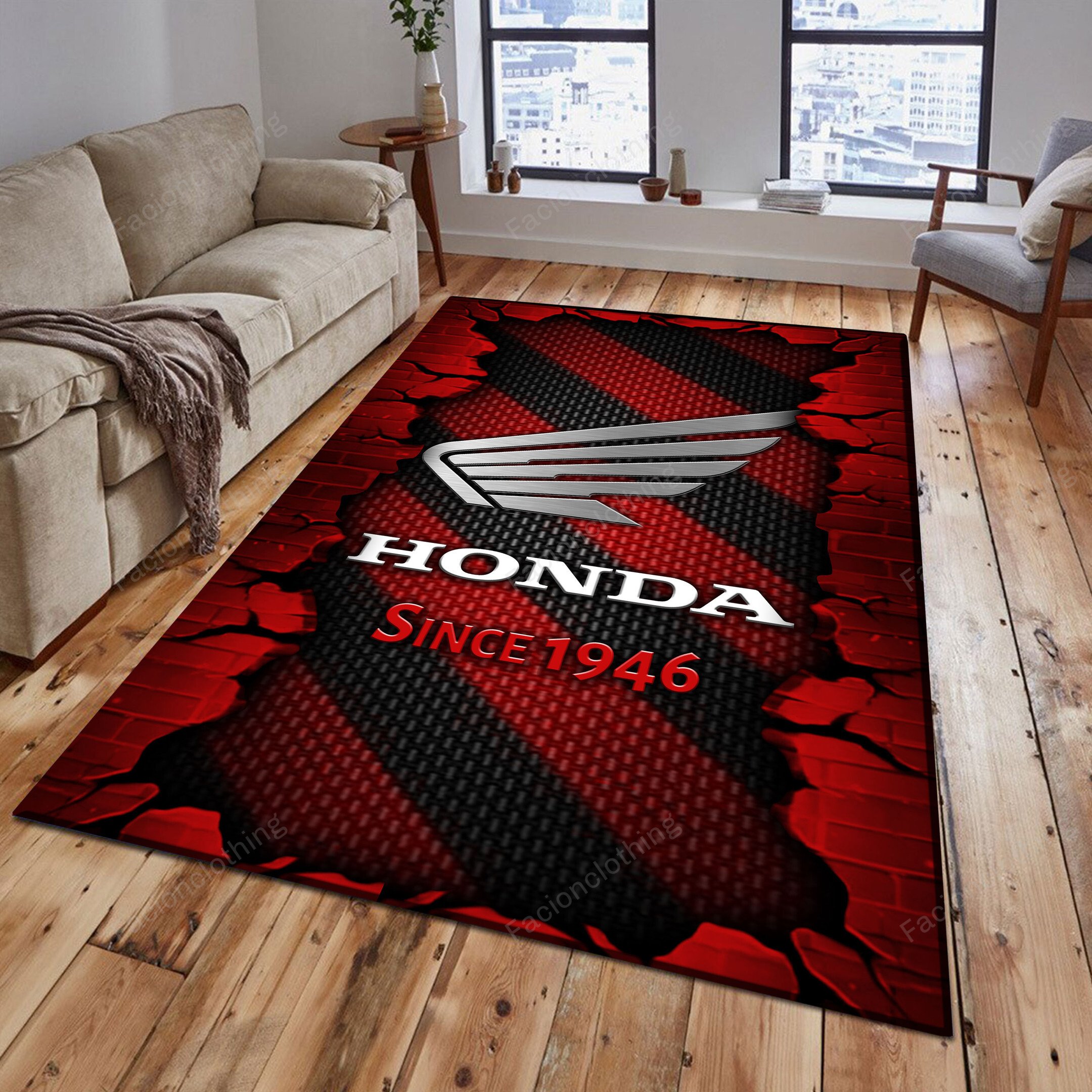 Sportswearmerch Honda Motorcycle Personalized Rug For Fan
