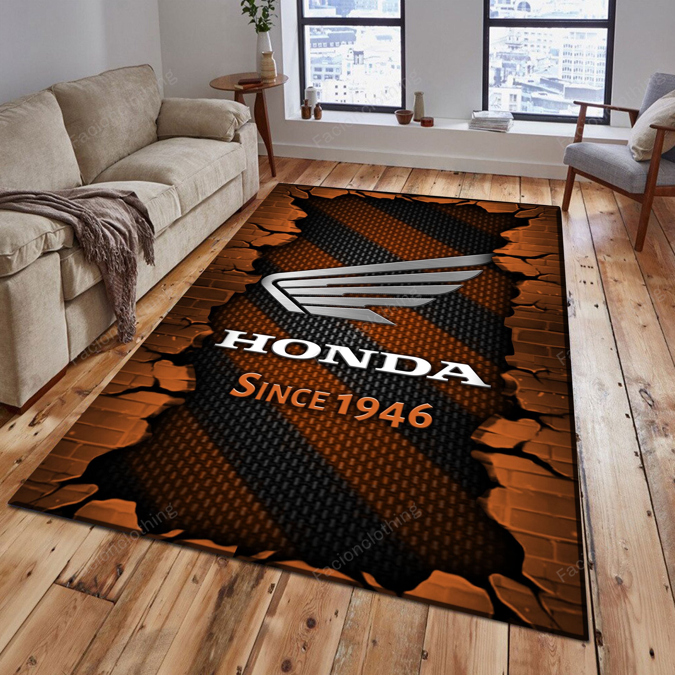 Sportswearmerch Honda Motorcycle Personalized Rug For Fan