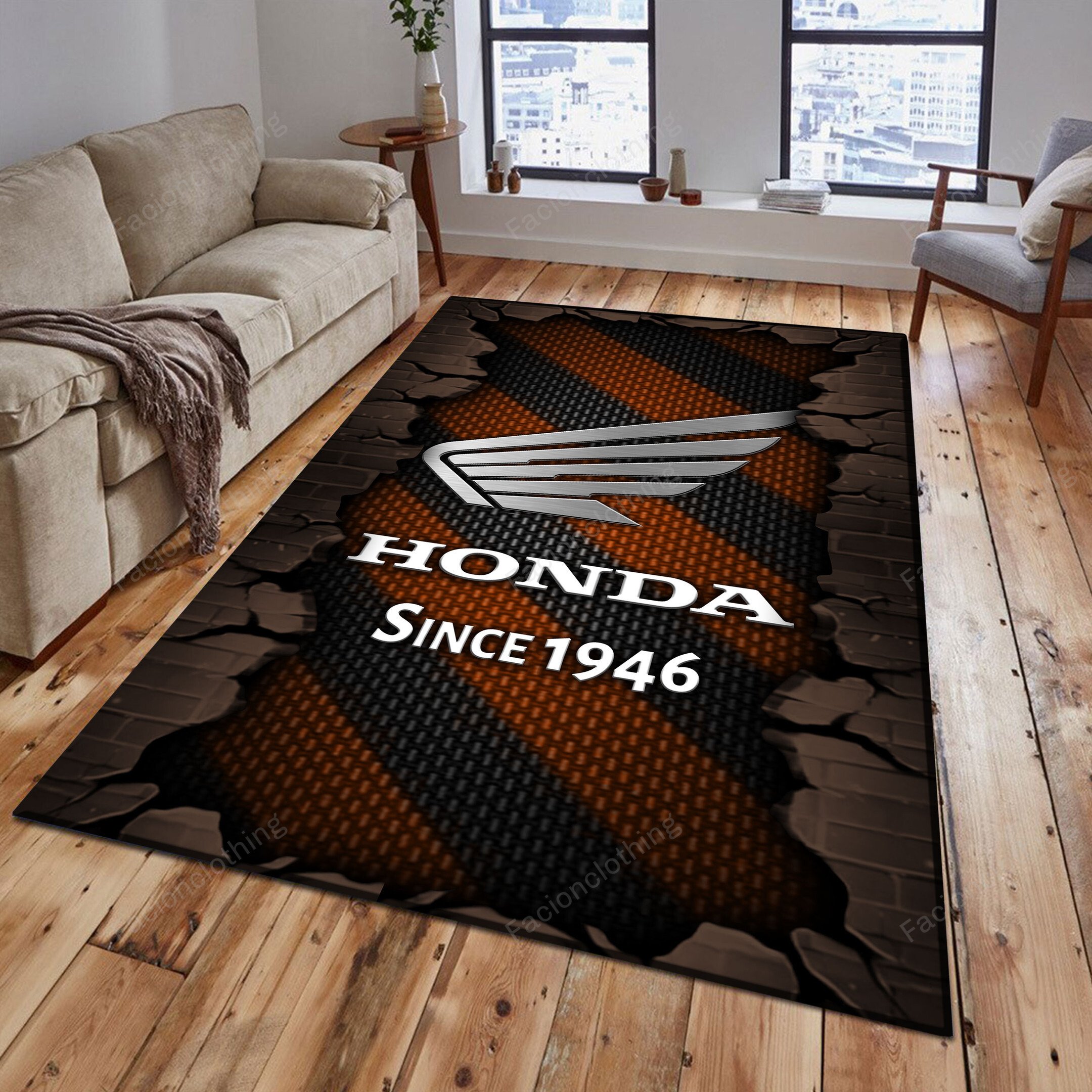 Sportswearmerch Honda Motorcycle Personalized Rug For Fan