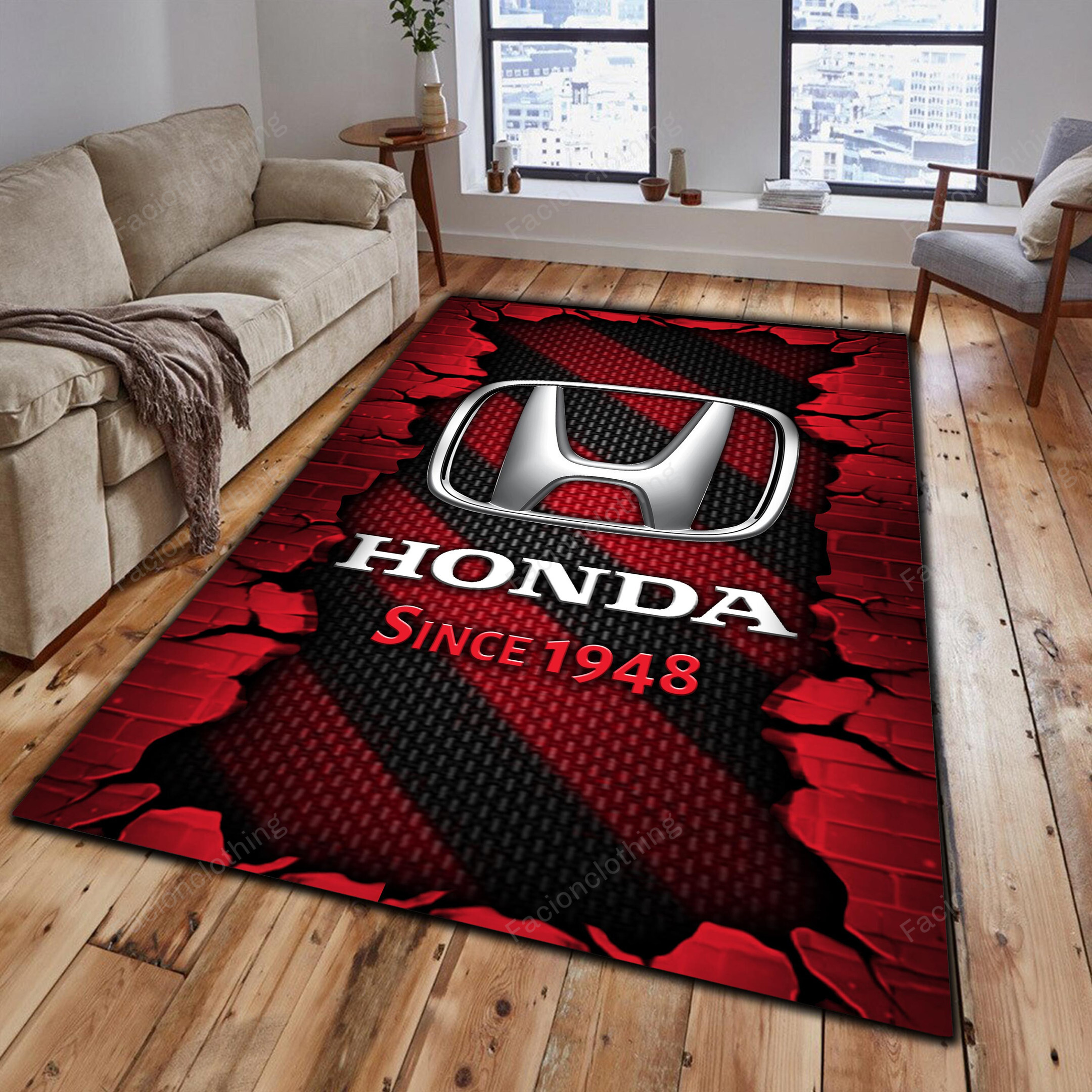 Sportswearmerch Honda Motorcycle Personalized Rug For Fan