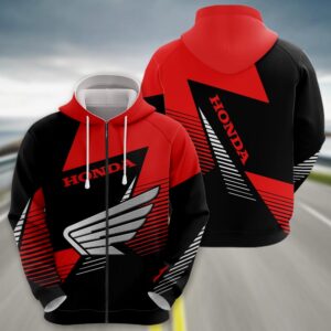 Sportswearmerch Honda Motorcycle Zip Hoodie For Fan