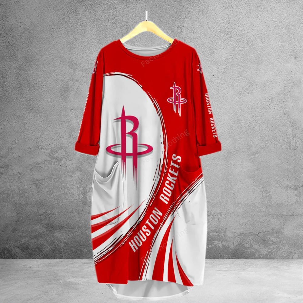 Sportswearmerch Houston Rockets NBA Personalized Pocket Dress For Fan