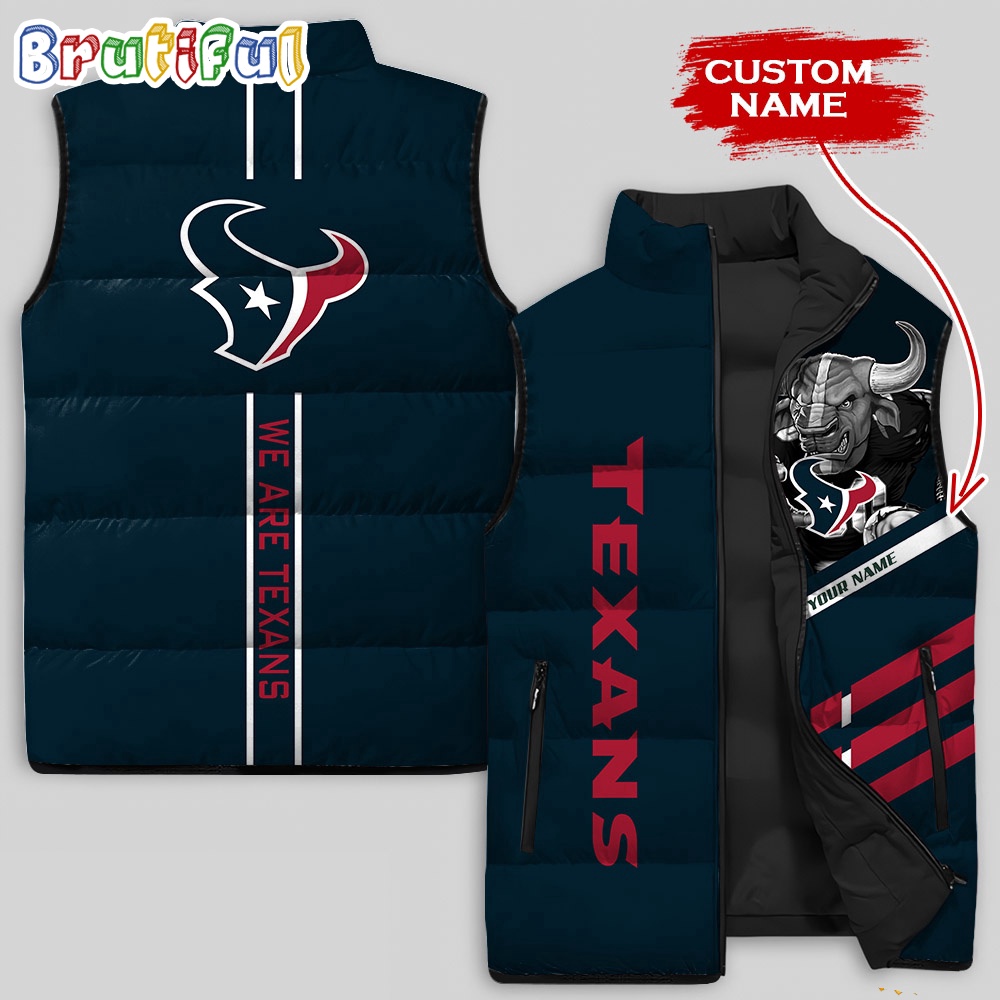 Sportswearmerch Houston Texans NFL Damn Right Sleeveless Down Puffer Jacket For Fan