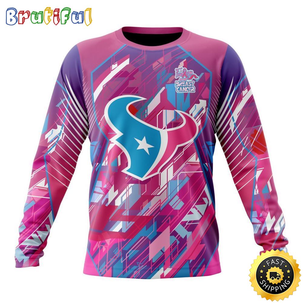 Sportswearmerch Houston Texans NFL For Breast Cancer Survivors Personalized Sweater For Fan