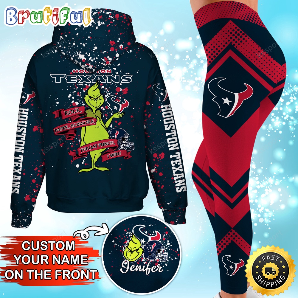Sportswearmerch Houston Texans NFL Hoodie Leggings The Grinch For Fan