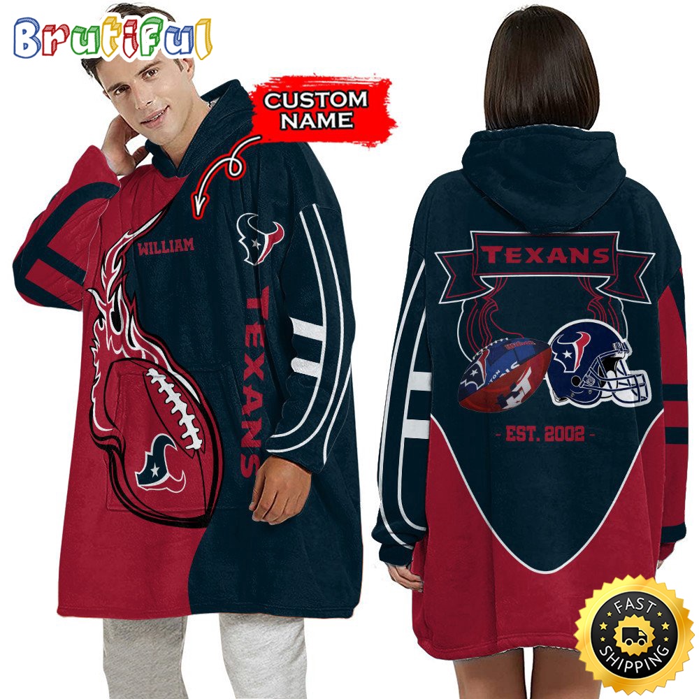 Sportswearmerch Houston Texans NFL Personalized Blaket Hoodie For Fan