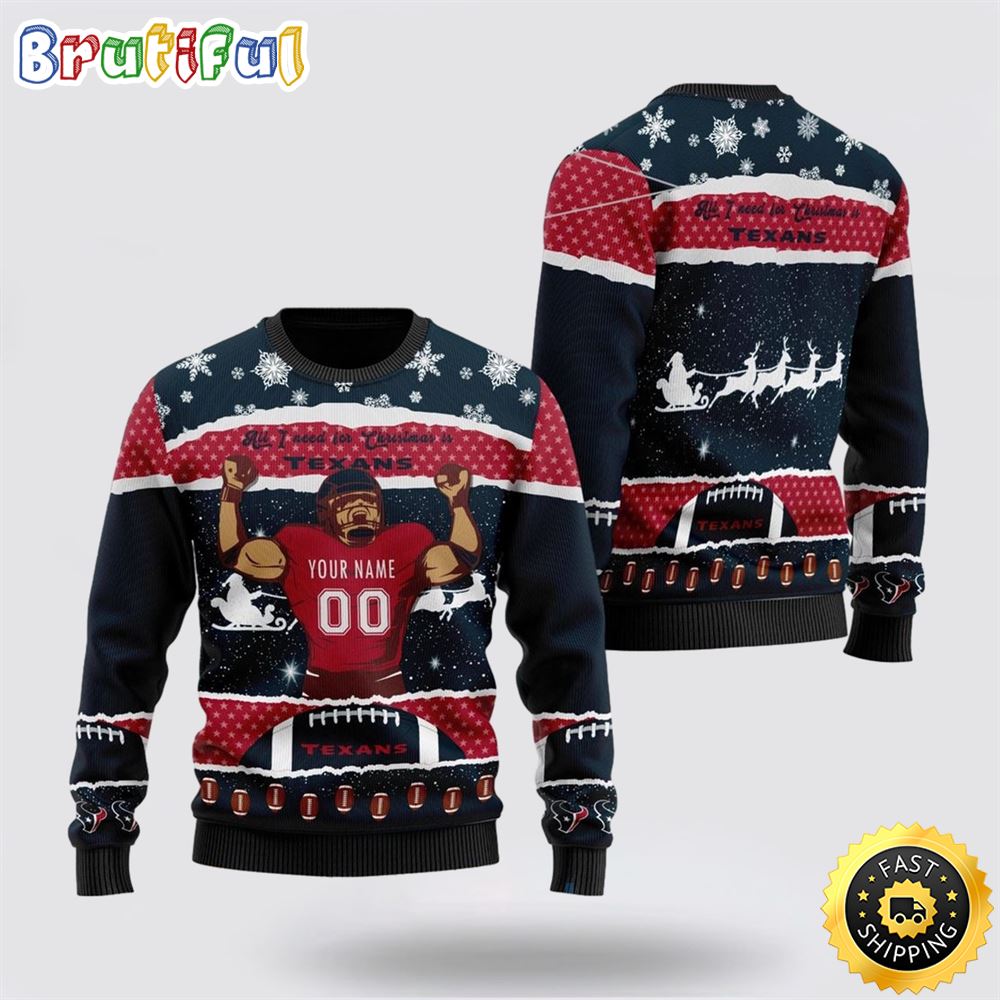 Sportswearmerch Houston Texans NFL Personalized Christmas Sweater For Fan